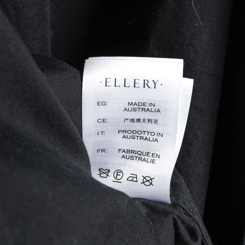 Ellery Rail Road Black Cotton Oversized Lace-Up Shirt - Picture 16 of 16
